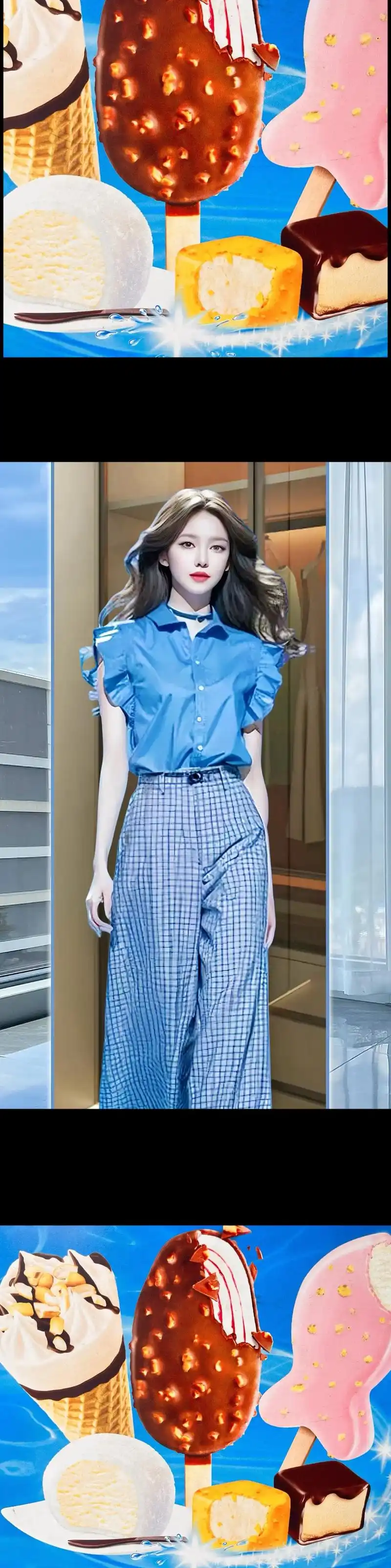 这套冰蓝色衬衫十同 - 抖音