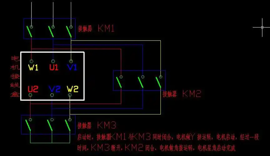 一台三相异步电动机的电源线有六条,请问是什么控制线路?