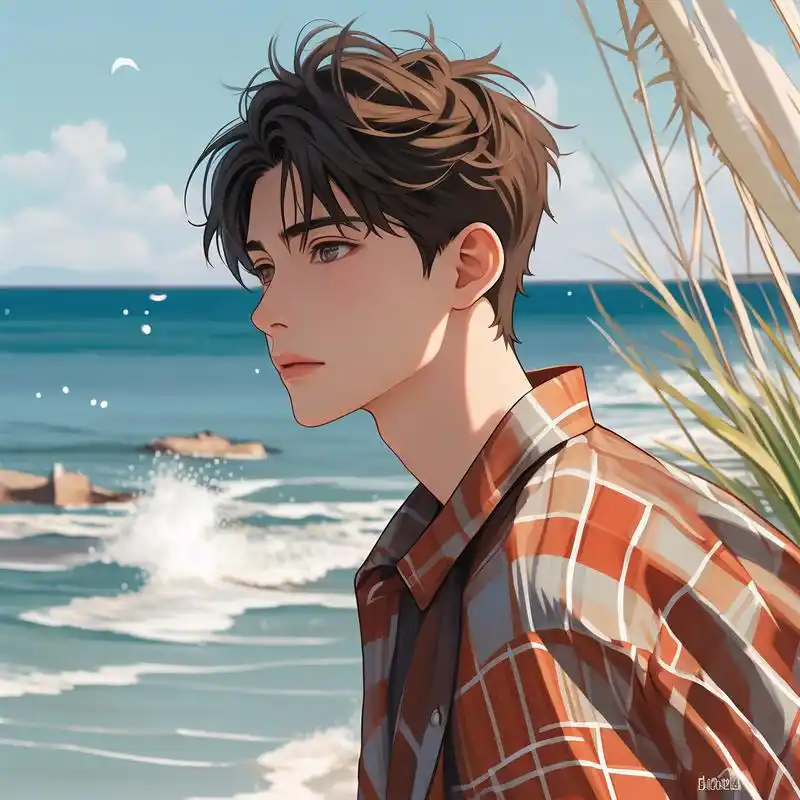 99格纹衬衫男生头像精选90