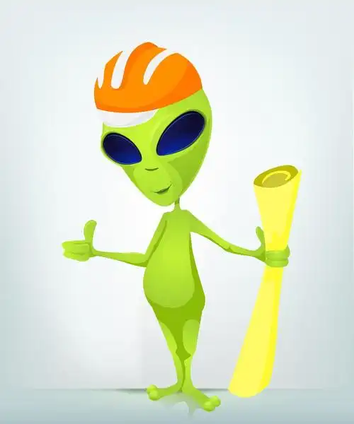 搞笑外星人,卡通字符有趣的外国人.矢量插画.