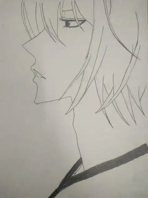 黑白动漫 男生 线稿 铅笔画动漫人物素描绘画图片大全动漫|素描的魅力