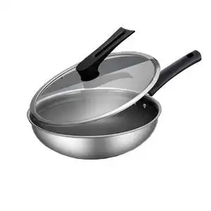 美的304不锈钢炒锅