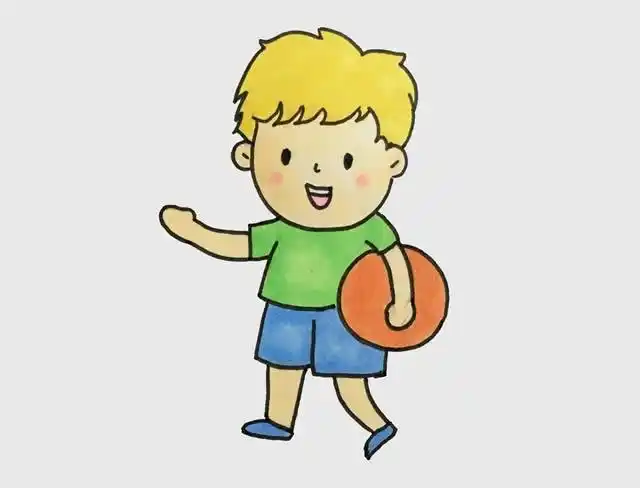 小男孩简笔画画法步骤图片可爱帅气