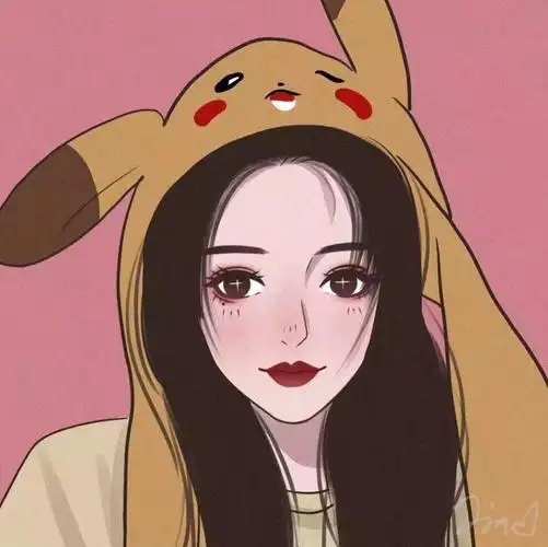 手绘女头闺蜜头像