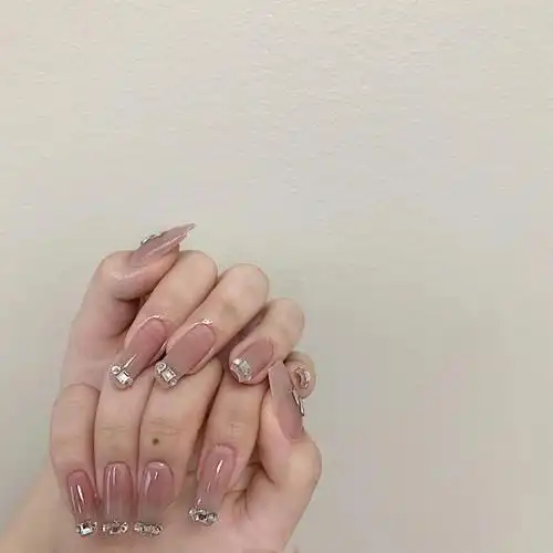 美甲zora贴片成品新娘唯美奢华带钻网红指甲甲油胶