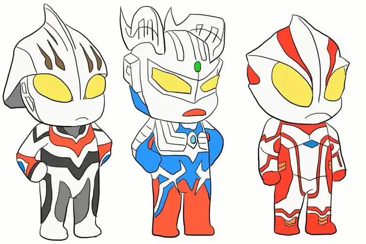 奥特曼八兄弟简笔画 奥特曼六兄弟的简笔画