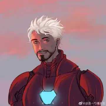 这是一勺槐花蜜 #tony stark#摸个白发铁