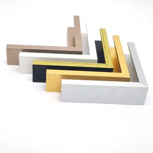 佛山祺杰厂家热销铝合金细边装饰画框条 金属拉丝相框条批发