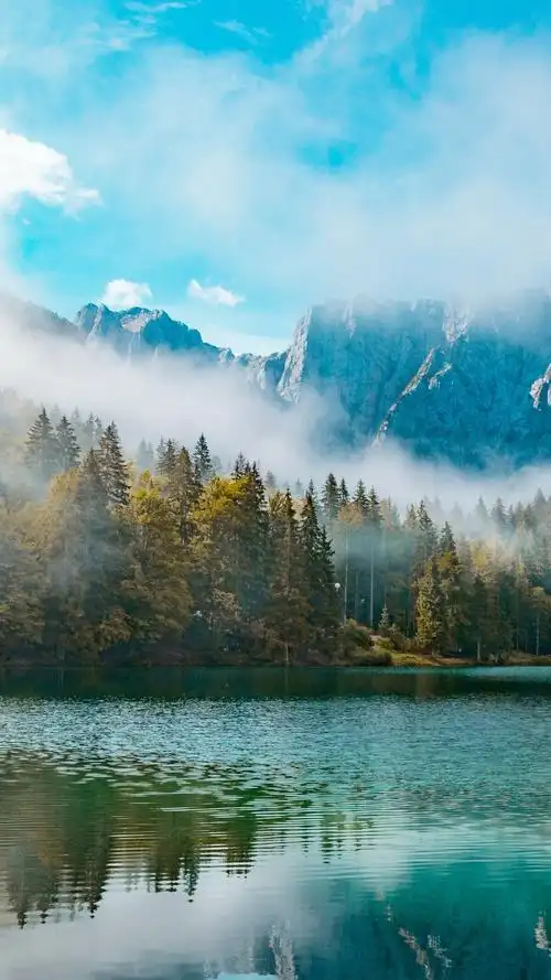 美如,仙境,翠绿,湖泊, 标签:森林阿尔卑斯山意大利湖泊美景美景旅游