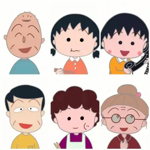 樱桃小丸子一家子头像