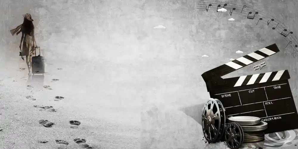 灰色电影背景素材