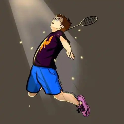 logo式男生头像羽毛球比赛