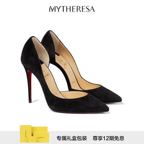 路铂廷(christian louboutin)     iriza 100绒面革高跟鞋奢侈品潮牌p