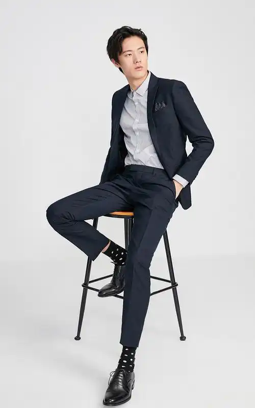 男装 西服 思莱德(selected) selected思莱德新款人字纹潮流修身商务