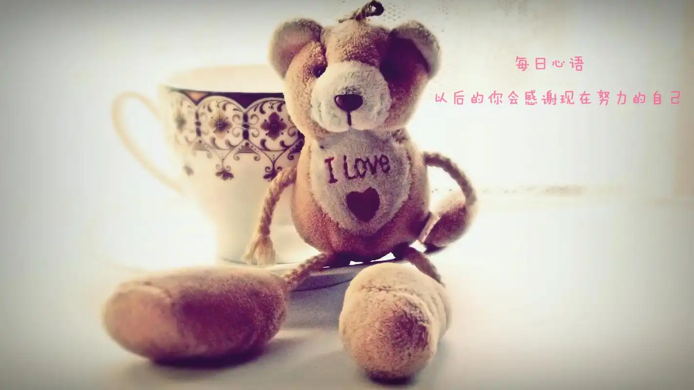 每日心语女生伤感文字非主流小熊唯美图片素材桌面壁纸下载