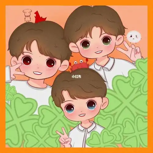 tfboys #王俊凯  #王源  #易烊千玺  #饭圈约稿   #手绘头像  #q版