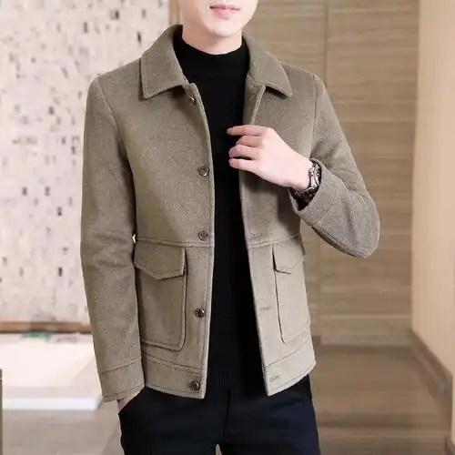 new lake秋季毛呢外套男潮流帅气男士呢子夹克春秋款休闲秋装上衣秋冬