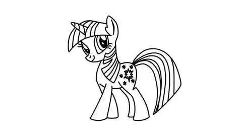 【儿童简笔画】教你画小马宝莉中的紫悦画画教程