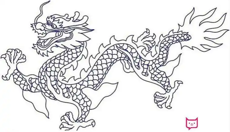 幼儿年画简笔画龙