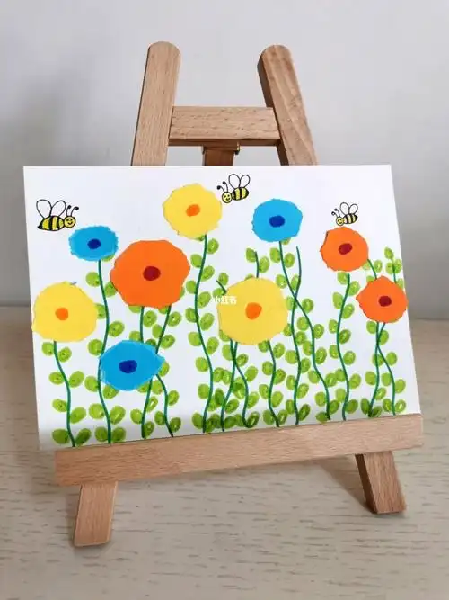 幼儿园春天主题画拼贴画春暖花开