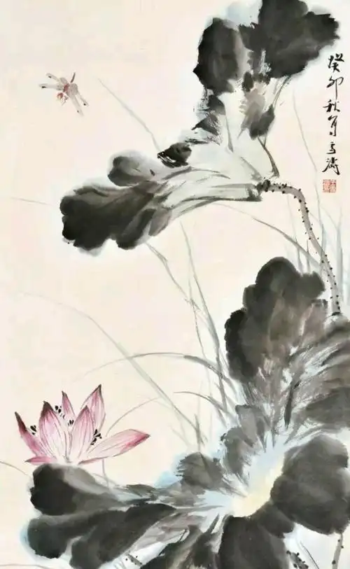 d20,每天学习王雪涛老师的作品:国画荷花五幅