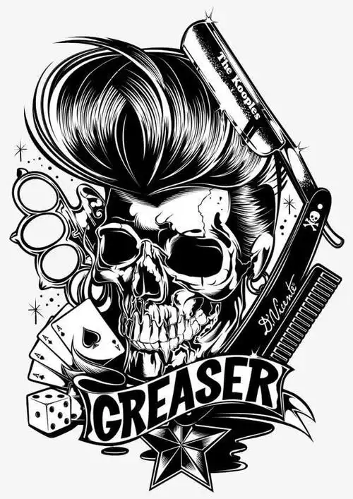 黑白朋克骷髅免抠素材免费下载_觅元素51yuansu.com