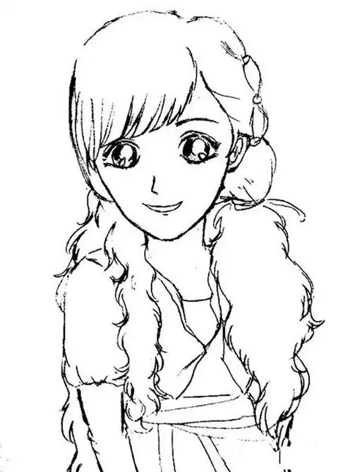 杨幂简笔画人物头像简笔画