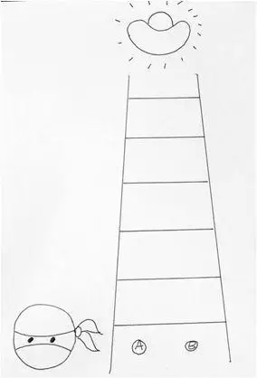 天梯简笔画幼儿