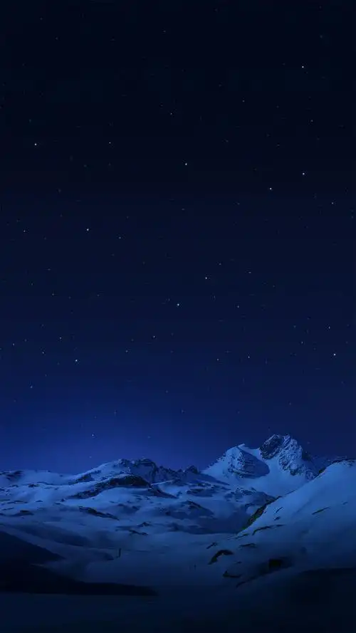 vivo手机壁纸白天不懂夜的黑山星空蓝色