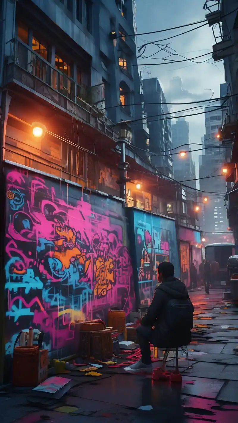 嘻哈风潮壁纸🌃夜幕涂鸦魅力