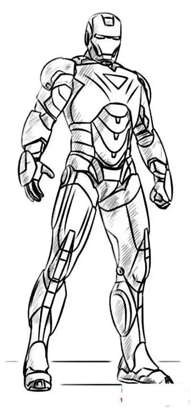 钢铁侠马克3简笔画