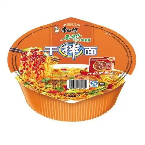 康师傅干拌面香辣牛肉碗面126g盒