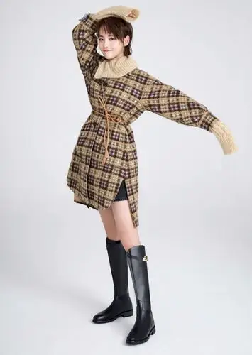 honeygirl张嘉倪同款女士机车高筒靴子