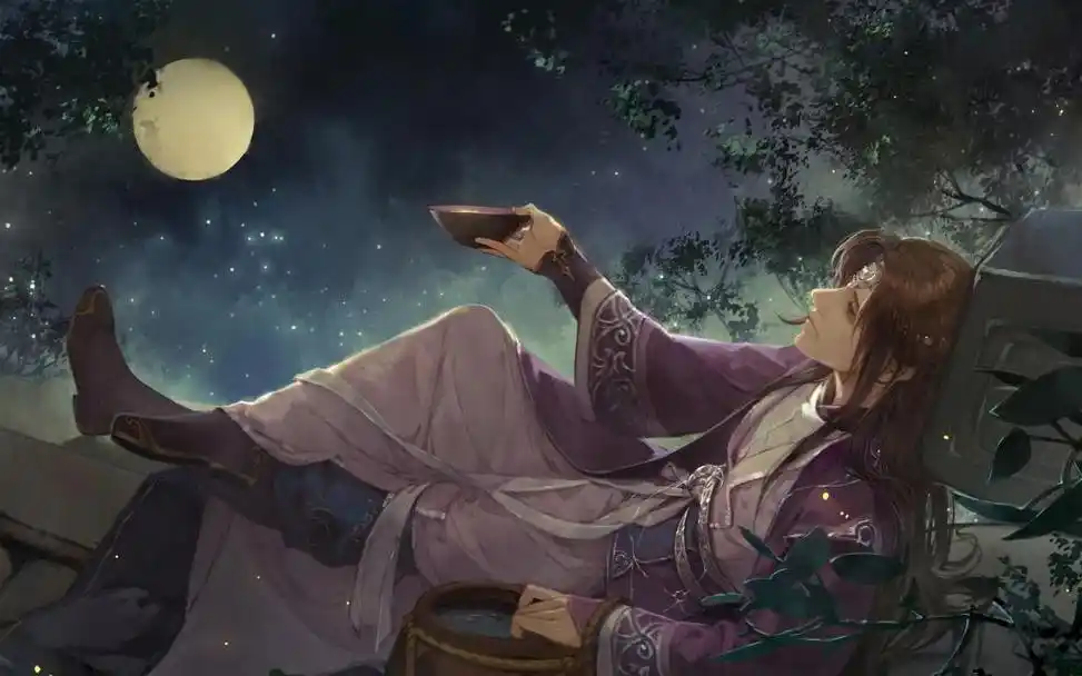 孤独伤感的古代美男,高清壁纸图片,卡通矢量-回车桌面