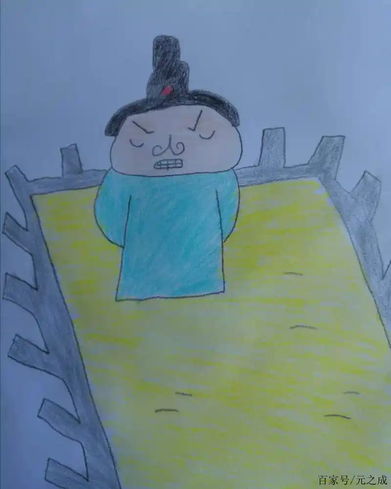 古诗配画,《登幽州台歌》,儿童创意彩铅简笔画!