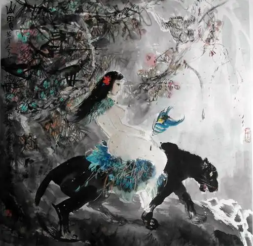 山鬼- 中国著名美术馆 中国名人画廊国际艺术画廊作品交易平台