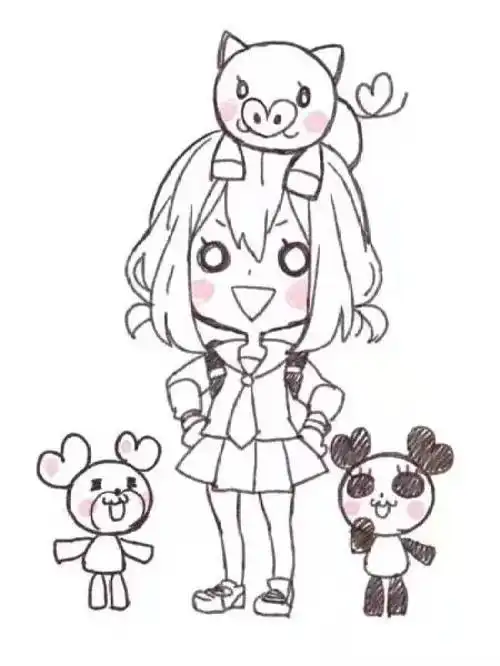 简笔画可爱的海绵宝宝-动漫卡通人物简笔画 海绵宝宝简笔画怎么画动画