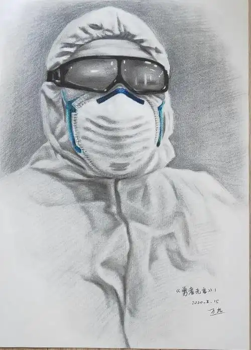 战疫中的生活(43)|武汉画家素描日记:勇者无言