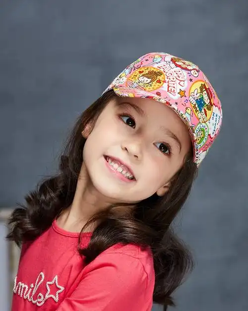 3-6岁卡通全棉儿童棒球帽秋冬女潮圆顶韩版小女孩鸭舌帽