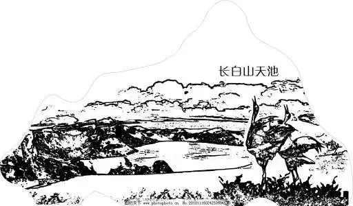 长白山秋色怎么画简笔画