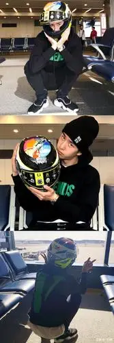 王一博太喜欢头盔了吧!发微博吧,头盔也行!你喜欢我也喜欢