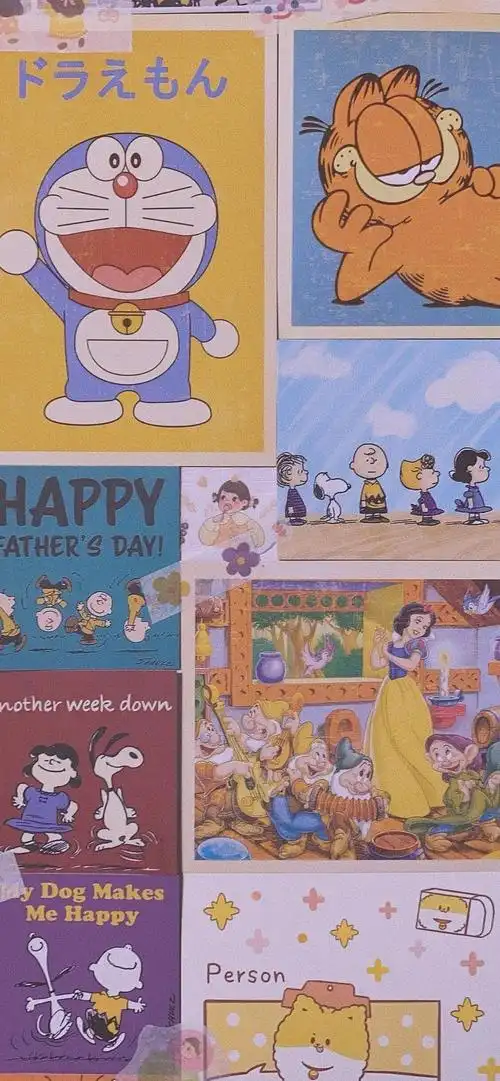 壁纸|可爱卡通拼接风