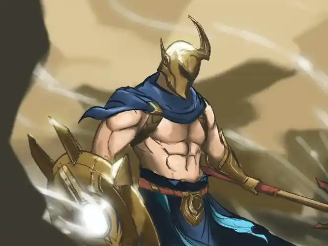 画一个帅帅的潘森