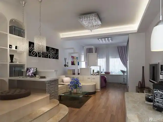 50平米两室一厅简约时尚客厅装修图_设计456装修效果图