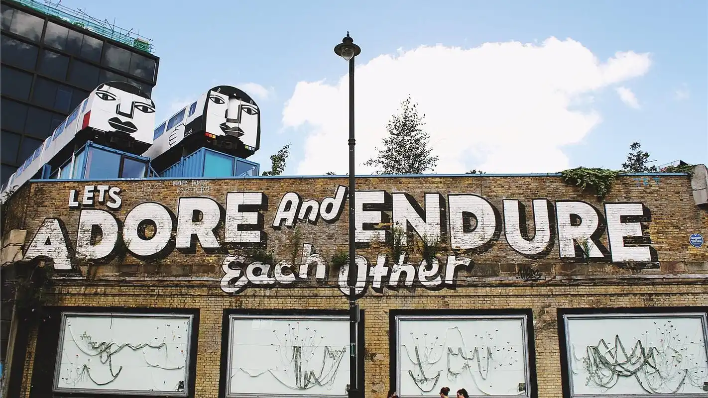 墙上创意文字高清电脑桌面壁纸