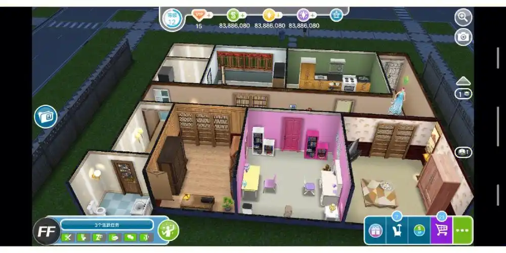 从小超级喜欢樱桃小丸子.玩模拟人生还原一下场景92