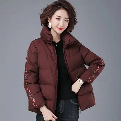 深依度冬装新款女装外套秋冬季百搭加棉加厚短款棉衣外套 818