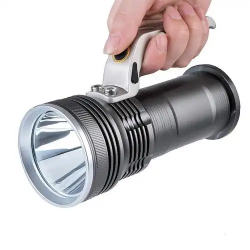 苏宁户外运动专营翰光强光手电筒小型充电手提式探照灯远射王5000家用