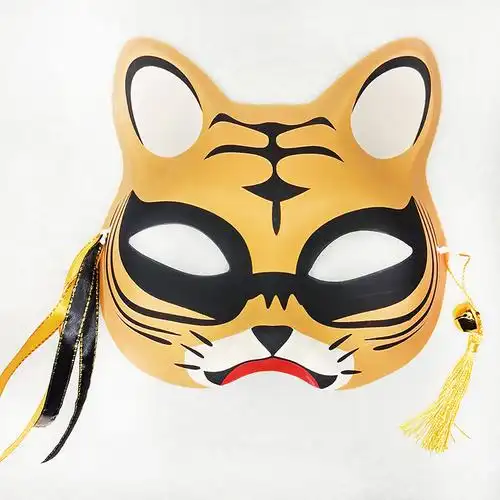2022老虎面具搞怪舞会整蛊复活节派对演唱会气氛道具老虎夜市地摊