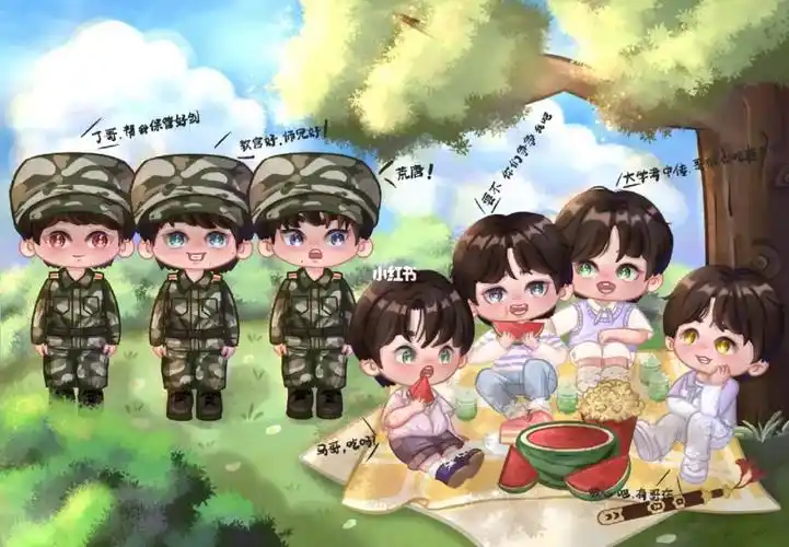 国庆快乐～#q版人物  #q版 #q版壁纸  #饭圈美工 #tnt时代少年团